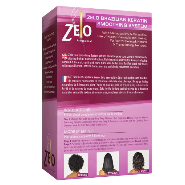 Zelo Brazilian Keratin Smoothing back box